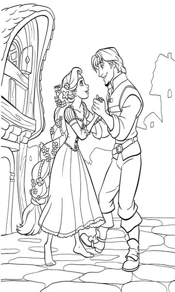 kolorowanka Zaplątani do wydruku malowanka coloring page Tangled Roszpunka Disney z bajki dla dzieci nr 12